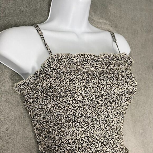 Sienna Sky Women Dress Medium Black Ditsy 90s Y2k Day-Date Picnic Sundress - Picture 7 of 16